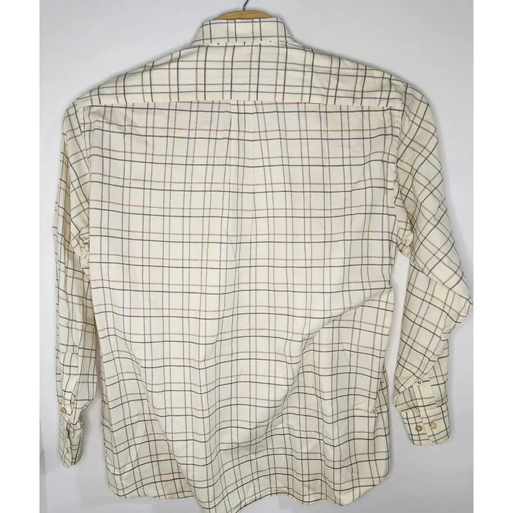 Gitman Gold Mens Size L Made in USA Long Sleeve Button‎ Down Shirt